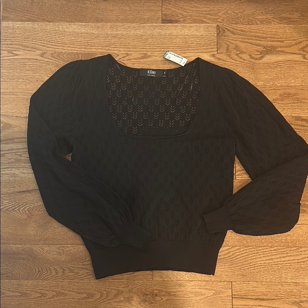 Black  Long Sleeve Blouse